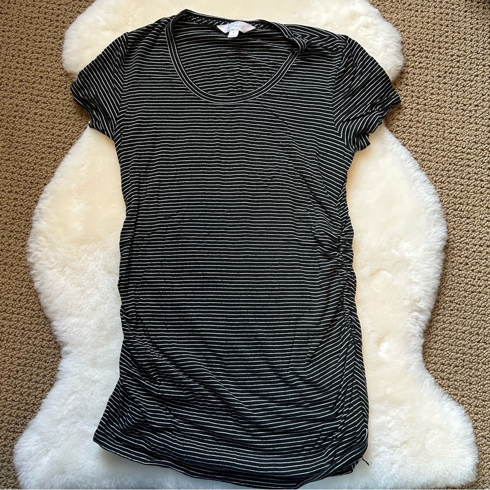 Striped Black and White Women's Maternity Top M